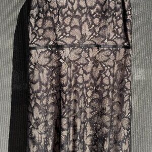 Guess Black and Cream Floral Maxi Dress